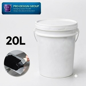 Plastic <b>Bucket</b> <b>with</b> Colored <b>Lid</b> for Industrial Packaging, Leak-Proof Round Container - Product Image 1