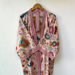 Bata Kimono con Estampado de Dibujos Animados para Mujer, Suave y Transpirable, de Algodón, para Verano, Hecha a Mano, ODM - Product Image 1