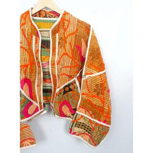 Indian Handmade Cotton kantha <b>Jacket</b> Jaipuri Vintage traditional wear Kantha <b>Jacket</b> full sleeves Indian Handmade Kantha <b>jacket</b> - Product Image 3