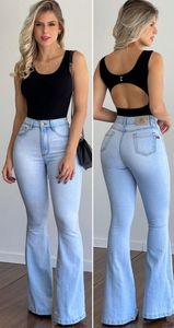 URBANGAZER INDUSTRIES Pantalon en jean large pour femme, mignon, uni, confortable, amincissant, en coton, respirant, séchage rapide, lavable, élastique - Product Image 4