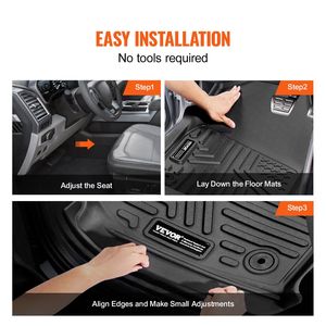 Forros para Piso de Camioneta SKYSHALO para Dodge Ram 1500/2500/3500 2013-2022, 1500 Classic 2019-2022, Solo Cabina Doble, Incluye 3 Tapetes Delanteros - Product Image 6