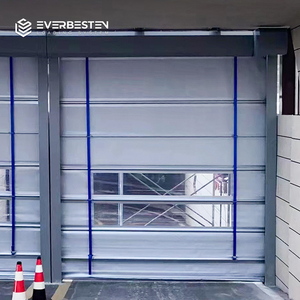 Puerta Rápida Apilable <span class=keywords><strong>de</strong></span> Alta Velocidad con Motor Reforzado y Ventanas <span class=keywords><strong>de</strong></span> Visión <span class=keywords><strong>para</strong></span> Acceso Exterior a Almacenes, Diseño <span class=keywords><strong>de</strong></span> Cortina Reforzada, Resistente al Viento - Product Image 1