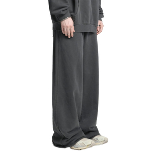 Men Women Jogger Pants <b>Elastic</b> Waist Drawstring Straight Leg Loose Casual Streetwear Custom Logo OEM ODM - Product Image 6