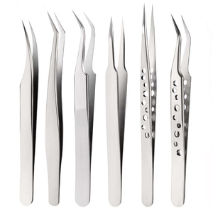 Kaamir Instruments Stainless Steel Anti-Magnetic <b>Smooth</b> Tip 10mm Rainbow Lash Tweezers Rust-Proof Professional Beauty <b>Tools</b> - Product Image 3