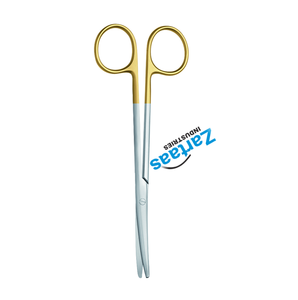 Tijeras de Disección Metzenbaum de Acero Inoxidable de Alta Calidad, Punta Curva y Obtusa, 18 cm, Mango Chapado en Oro, Kit Quirúrgico Clase II CE - Product Image 4