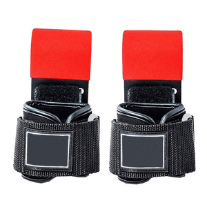 Correas de Levantamiento Ajustables con Cierre para Gimnasio, Levantamiento de Pesas, Soporte de Muñeca Unisex de Nailon, Elasticidad Moderada, Rojo y Negro - Product Image 3