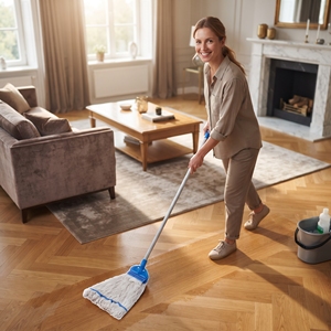 Recharge de tête de balai serpillère en coton robuste et réutilisable, auto-essoreuse, pour nettoyage de sols humides, usage commercial et industriel, durable, vente en gros usine - Product Image 3