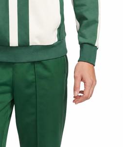 Sweat-shirt à capuche rayé vert et blanc pour homme, coupe classique avec poche logo sur le devant, décontracté, séchage rapide, idéal pour l'automne - Product Image 2