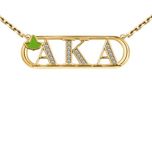 Gold Letter Pendant <b>Necklace</b> with Green Leaf Accent Fine Chain Minimalist <b>Statement</b> Women Fashion Jewelry Elegant Everyday - Product Image 4