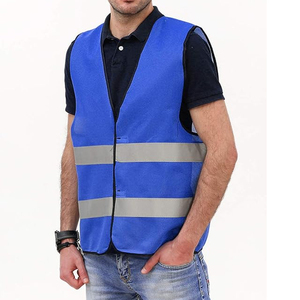 เสื้อกั๊กนิรภัยสำหรับงานก่อสร้าง ANSI Class 2 แบบปรับแต่งได้ มองเห็นได้ชัดเจน มีหลายกระเป๋า ไฟ LED กระพริบ สีสันสะท้อนแสง - Product Image 4