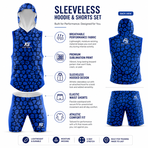 ชุดยูนิฟอร์มฟุตบอลแบบมีฮู้ดแขนกุดและกางเกงขาสั้นแบบ sublimated สำหรับทีม 7 คน ระบายอากาศได้ดี ชุดกีฬาอเมริกันฟุตบอล - Product Image 5