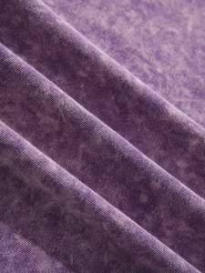 Conjunto de Camiseta y Pantalones Cortos Personalizados, Camiseta Morada con Estampado de Corazón y Huella de Pata, Cuello Redondo, Tejido de Algodón y Elastano, Informal, Verano - Product Image 4
