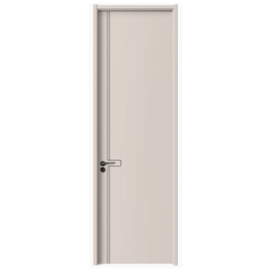 Puerta de Habitación Moderna de PVC con Chapa de Madera de Roble y Teca, Resistente a la Humedad, Ignífuga, Material de Madera MDF Sólida, Puertas Interiores Privadas - Product Image 1