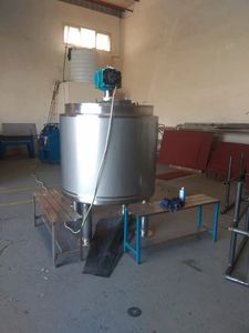 Stainless Steel Liquid Mixing Tank Electric Heating Mixing <b>Pot</b> Tank Emulsifying Mixer Vessel for Dairy and Soap Processing - Product Image 3