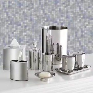 Luxury Metal <b>Bathroom</b> <b>Set</b> Premium <b>Bathroom</b> <b>Accessories</b> Collection for Hotel Resort Home Guest Room Vanity Decor - Product Image 3