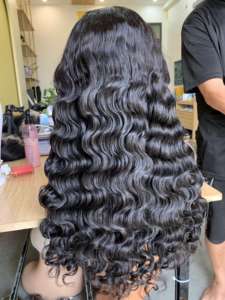 ผมมนุษย์แบบไม่พันกันไม่พันกันผมมนุษย์ทอจากมหาสมุทรผมมนุษย์แบบเปียกและเป็นลอน - Product Image 4