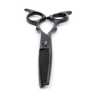 Tijeras Profesionales Premium Double Threat en Negro Mate, Hojas de Acero Inoxidable Afiladas para un Corte de Precisión - Product Image 3