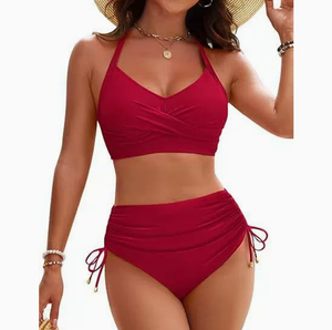 Conjunto de Bikini de 2 Piezas a Rayas para Mujer, con Frente Cruzado, Transpirable, para Gimnasio, Fitness, Entrenamiento, con Logotipo Personalizado - Product Image 2