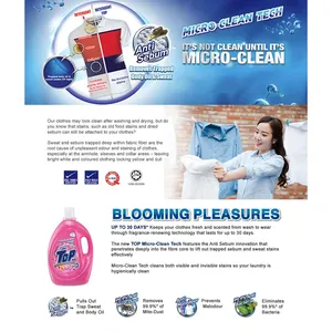 Blooming Pleasures 3,6 KG 99.9% Detergente líquido antipolvo antiácaros Gran opción para la tranquilidad del uso de lavandería - Product Image 3