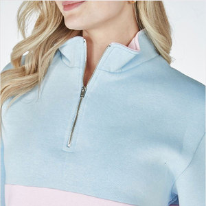 Sudadera Unisex con Capucha y Cierre de Cremallera, Color Azul Claro, Rosa y Blanco, Corte Regular, Informal, para Invierno, 100% Algodón - Product Image 6