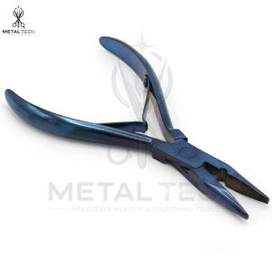 Stainless Steel Newest Titanium Blue Hair Extension Installation & Removal <b>Tool</b> Kit With Storage Pouch for Salon & Home Use - Product Image 4