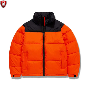 SUMROOS INDUSTRY Men's Solid Canvas Hooded Puffer Jacket <b>Winter</b> Casual Windproof <b>Thick</b> Quilted <b>Coat</b> with Zipper Closure - Product Image 6