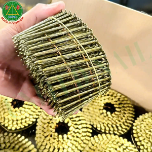 Clavos en rollo de 1-1/4" x 0.083, 14000 unidades, con vástago roscado y recubrimiento de color amarillo para fabricación de palets, de Vietnam |   Clavo en rollo - Product Image 3