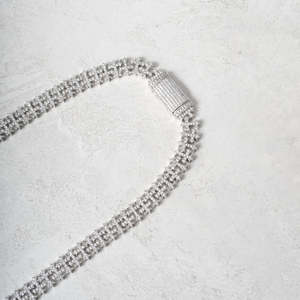 Luxury VVS Moissanite Tennis Necklace 925 Sterling Silver <b>Iced</b> <b>Out</b> Designer Link Necklace for Women - Product Image 3
