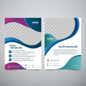 Conception de poster professionnel personnalisé avec un dégradé bleu sarcelle et des éléments géométriques modernes - Product Image 2