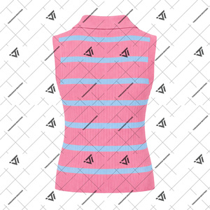 Suéter Chaleco a Rayas con Cuello en V Profundo Bordado de Jack and Jill of America Inc. (JJOA) al por Mayor - Product Image 2
