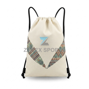 ZABEX SPORTS Canvas <b>Drawstring</b> <b>Backpack</b> Unisex Gym Bag with Letter Logo Design Below 23 Litre Capacity - Product Image 2