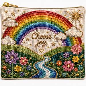 Women's <b>Black</b> Beaded <b>Clutch</b> <b>Bag</b> Cute Panda Bamboo Design Zipper Wristlet Pouch Glass Beads - Product Image 6
