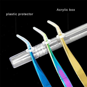 Pince à épiler personnalisée 2026, nouvelle arrivée, anti-magnétique, pour extensions de cils et sourcils, dorée, pour volume - Product Image 6