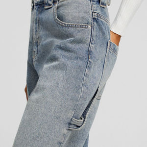 Jean en denim coupe bootcut affinée pour femme, design personnalisé, respirant, idéal pour l'été - Product Image 3