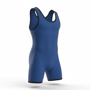 Combinaisons de lutte de couleur unie, professionnelles, haute performance, 100% polyester, logo sur le devant, durables et à séchage rapide, unisexe - Product Image 1