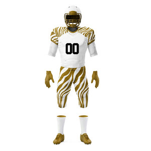 เสื้อฟุตบอลอเมริกันคุณภาพสูงสำหรับผู้ใหญ่ แบบสองสี ออกแบบลายทีมแบบซับลิเมชั่น ชุดฟุตบอลประสิทธิภาพสูง ปรับแต่งได้ - Product Image 1