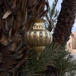 Farol colgante marroquí, farol de latón antiguo, farol colgante de metal vintage, farol decorativo para Ramadán, decoración islámica para el hogar - Product Image 3