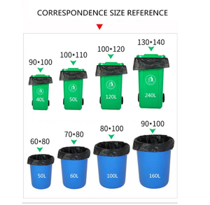 Bolsas de basura de plástico HDPE/LDPE, bolsas de basura planas - Product Image 6