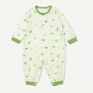 JALBEBE Tutina Unisex per Neonati 100% Cotone, Manica Lunga, Chiusura Frontale con Bottoni, Lavabile, per Tutte le Stagioni, Stampa Intrecciata - Product Image 4