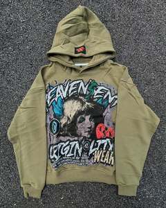 High Quality DTG Print Custom Logo Zip Up <b>Hoodie</b> 100% Cotton French Terry 400 500 <b>600GSM</b> Streetwear - Product Image 3