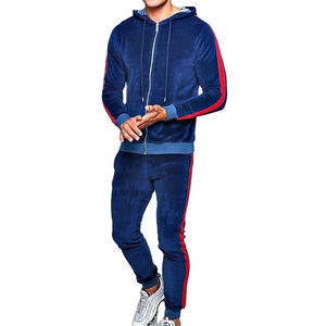 Ensemble de survêtement en velours pour homme grande taille, survêtement à capuche en velours deux pièces pour homme, vêtements de jogging les plus vendus - Product Image 1