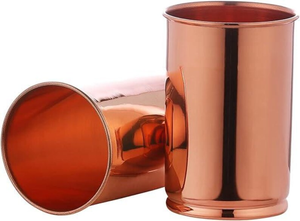 Vaso de Cobre Puro 100% Hecho a Mano, Taza de Cobre para Bebidas, para Mesa, Oficina, Hogar, Gimnasio, Bar, Resort, con la Mejor Calidad de la India - Product Image 4
