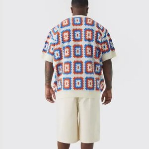 Polo brodé à manches courtes, coupe oversize et grandes tailles, respirant, pour l'été, style décontracté et professionnel, toutes tailles, collection 2026 - Product Image 2