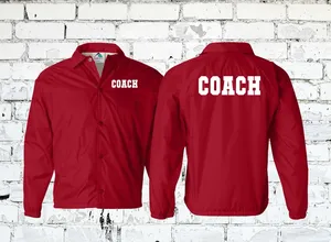 Chaqueta Deportiva Personalizada para Hombre, con Cierre de Cremallera Grueso, Resistente al Viento, Transpirable, de Algodón, con Logotipo Largo Impreso - Product Image 4