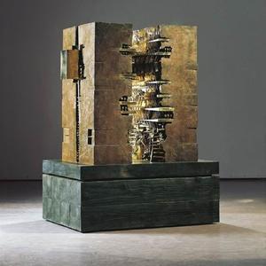 Sculpture abstraite en laiton et aluminium, art décoratif en métal, statue décorative, figurine en métal pour hôtel, décoration de table à domicile - Product Image 6