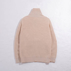 Cardigan en laine unie pour homme, col roulé 1/4 zip, manches classiques, anti-boulochage, tricot épais, idéal pour l'hiver - Product Image 5