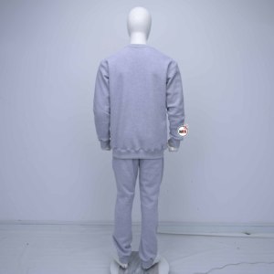 Sudadera Deportiva Unisex Gris de Alta Calidad, 100% Algodón, Estampada, Casual, 2 en 1, Cuello Redondo, Logotipo Aplicado OEM, Sudadera Larga - Product Image 2