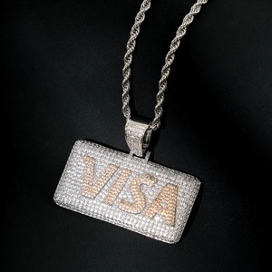 Iced Out New Style Pass Diamond Tester Moissanite 925 Sterling <b>Silver</b> Custom Hip Hop Men <b>Pendant</b> Two Tone <b>Initial</b> Letter <b>Pendant</b> - Product Image 6