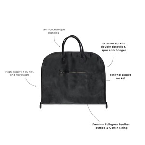 Bolsa de Viaje para Trajes de Cuero Hecha a Mano, con Cremallera Resistente, Estilo Casual y Simple, para Negocios y Venta al por Mayor - Product Image 4