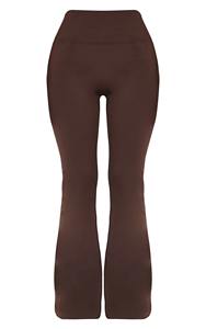 Pantalones de yoga acanalados de pierna ancha para mujer, de talle alto, sin costuras, acampanados, lisos, transpirables, ecológicos, personalizados, directo de fábrica - Product Image 3